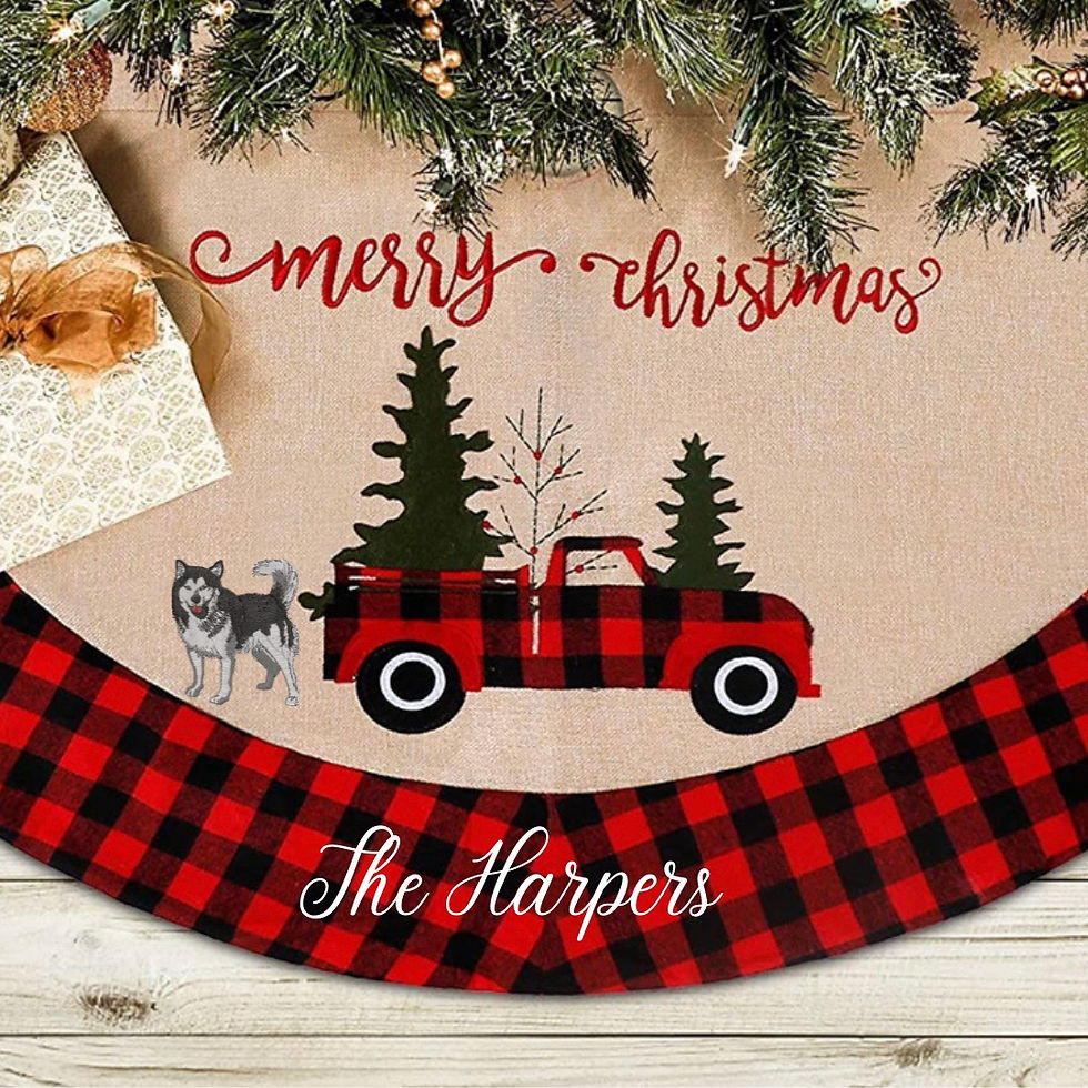 Little red truck christmas tree skirt clearance