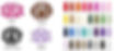 Thumbnail: Monogram options, KWA Circle and BSG Script, with various thread color swatches.