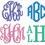 Thumbnail: Floral Monogram Quilt Throw Blanket