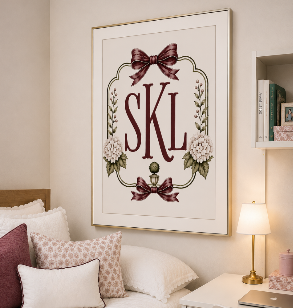 Custom Monogram or Name Printed Artwork