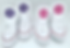 White sneakers with colorful monogram initials, GEP and SSE, in a row