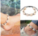 Anklet on ankle, seashell design, beach day, summer, fashion accessory.