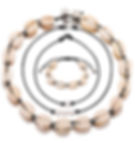 Shell necklaces and bracelet set. Elegant and summery beach jewelry. 
