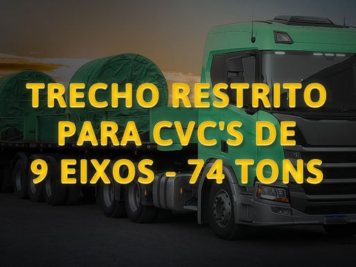Restrição SP 055 para CVC 74 Toneladas 9 eixos.