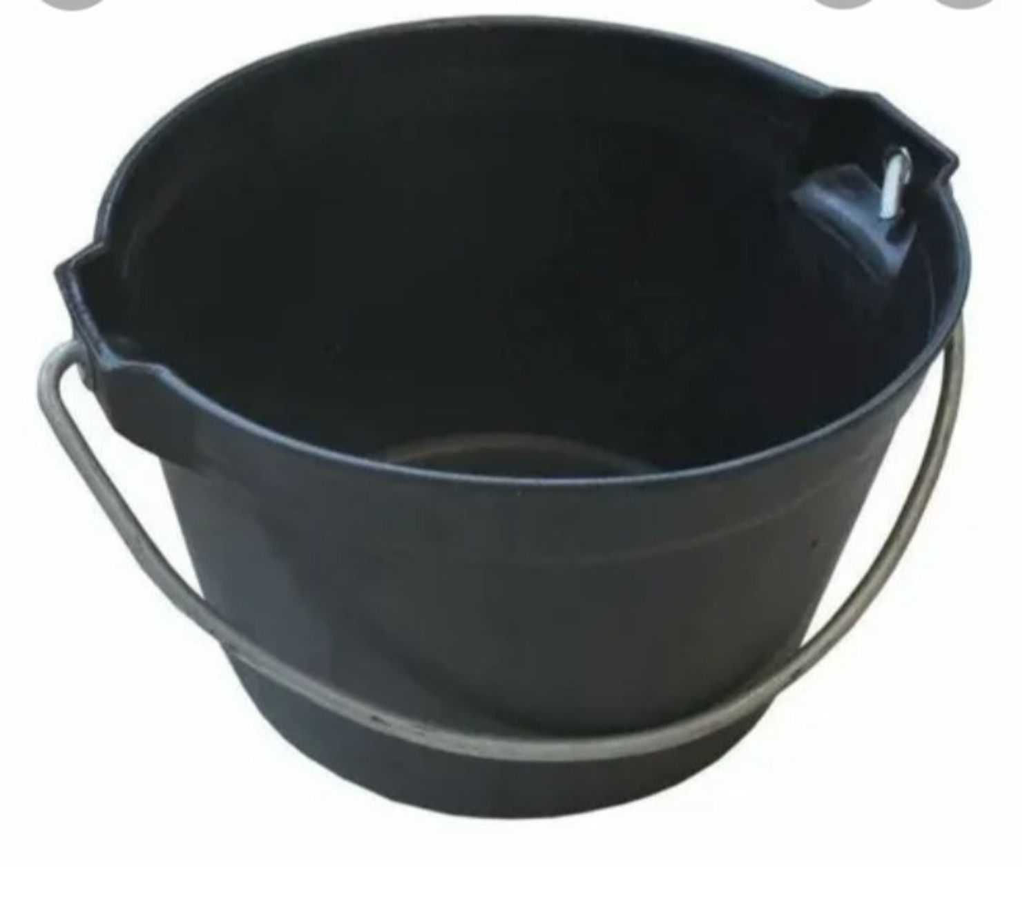 Balde negro asa reforsada 