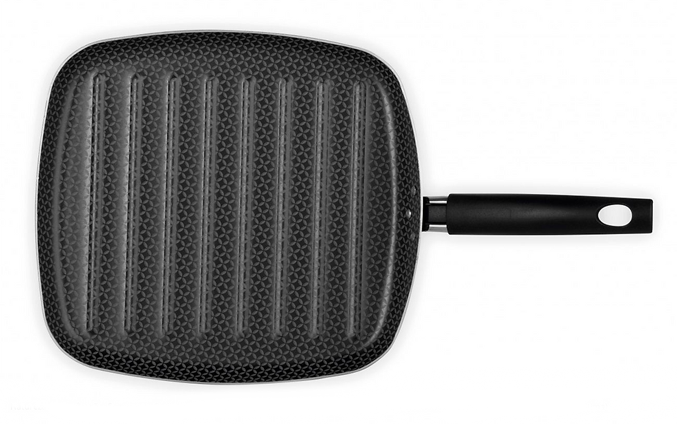 Miniatura: Frigideira/Grelhador quadrada canelado Gourmet (55029)