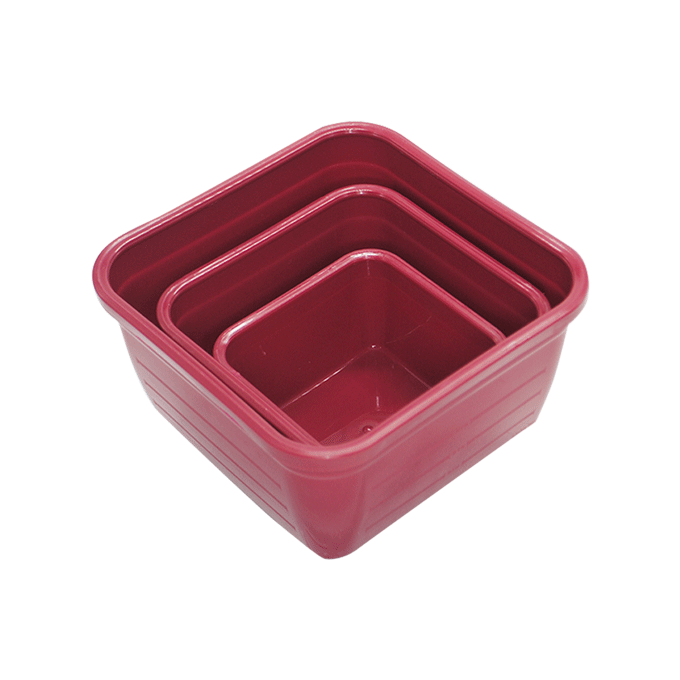 Thumbnail: Conjunto de 3 Caixas 400/800/1600ml Vermelho Escuro (10.35-99)