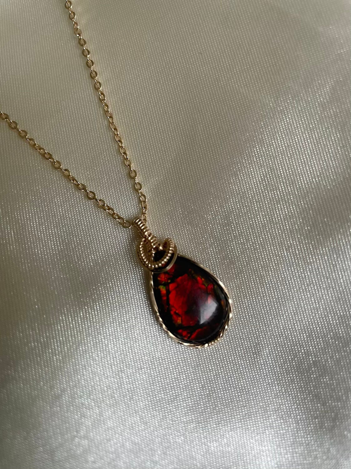 14K Gold-Filled Luminous Ammolite