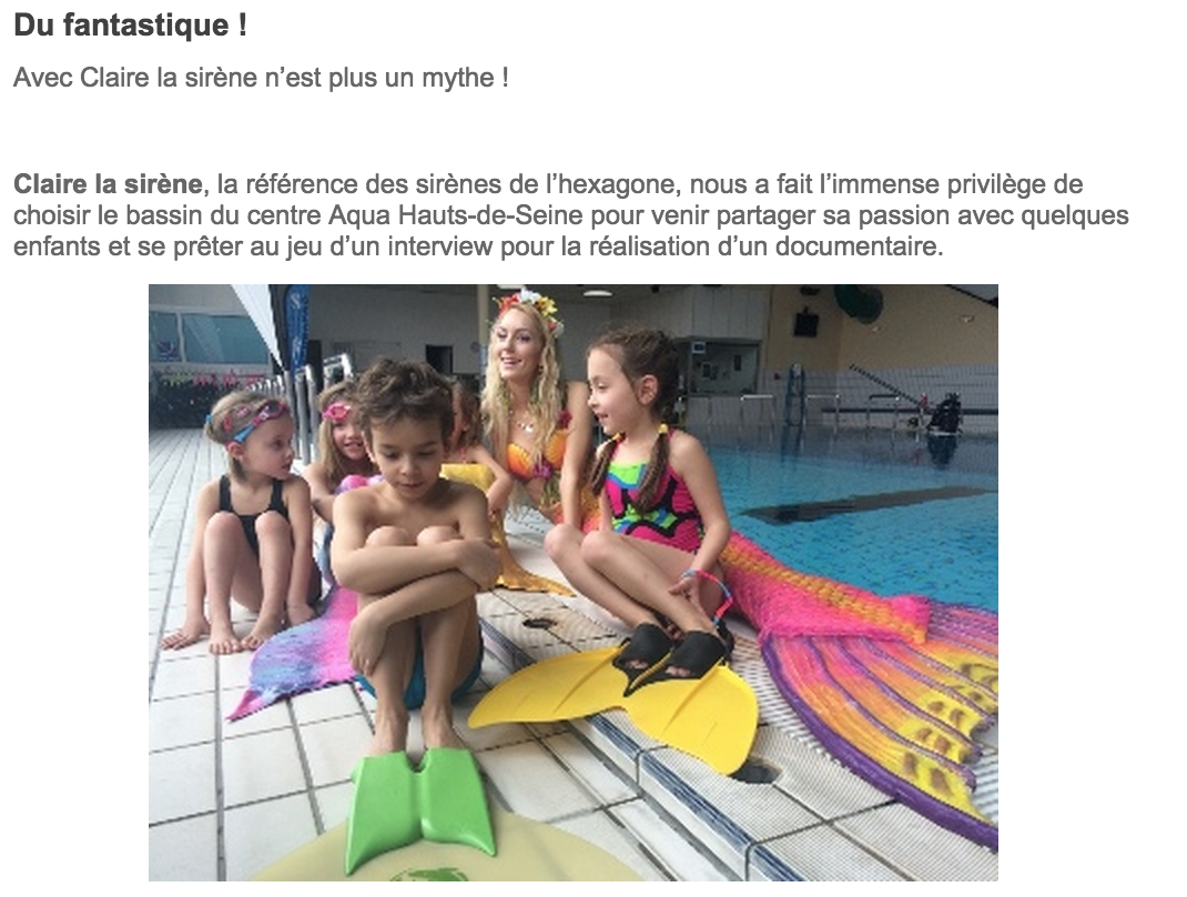 Ecole de sirènes !