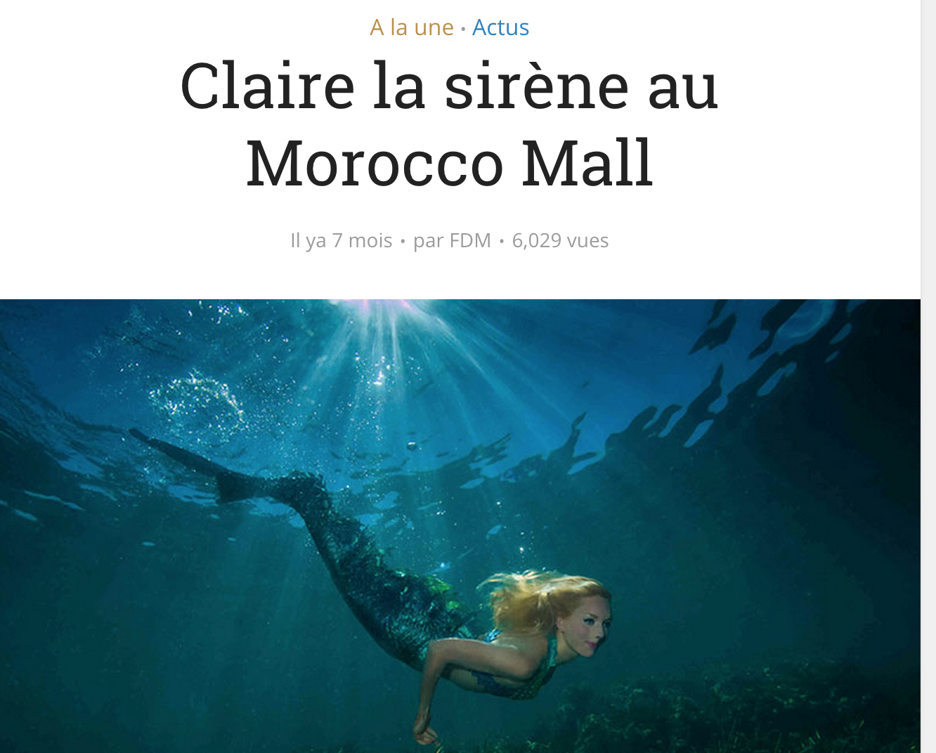 Une sirène au Maroc !