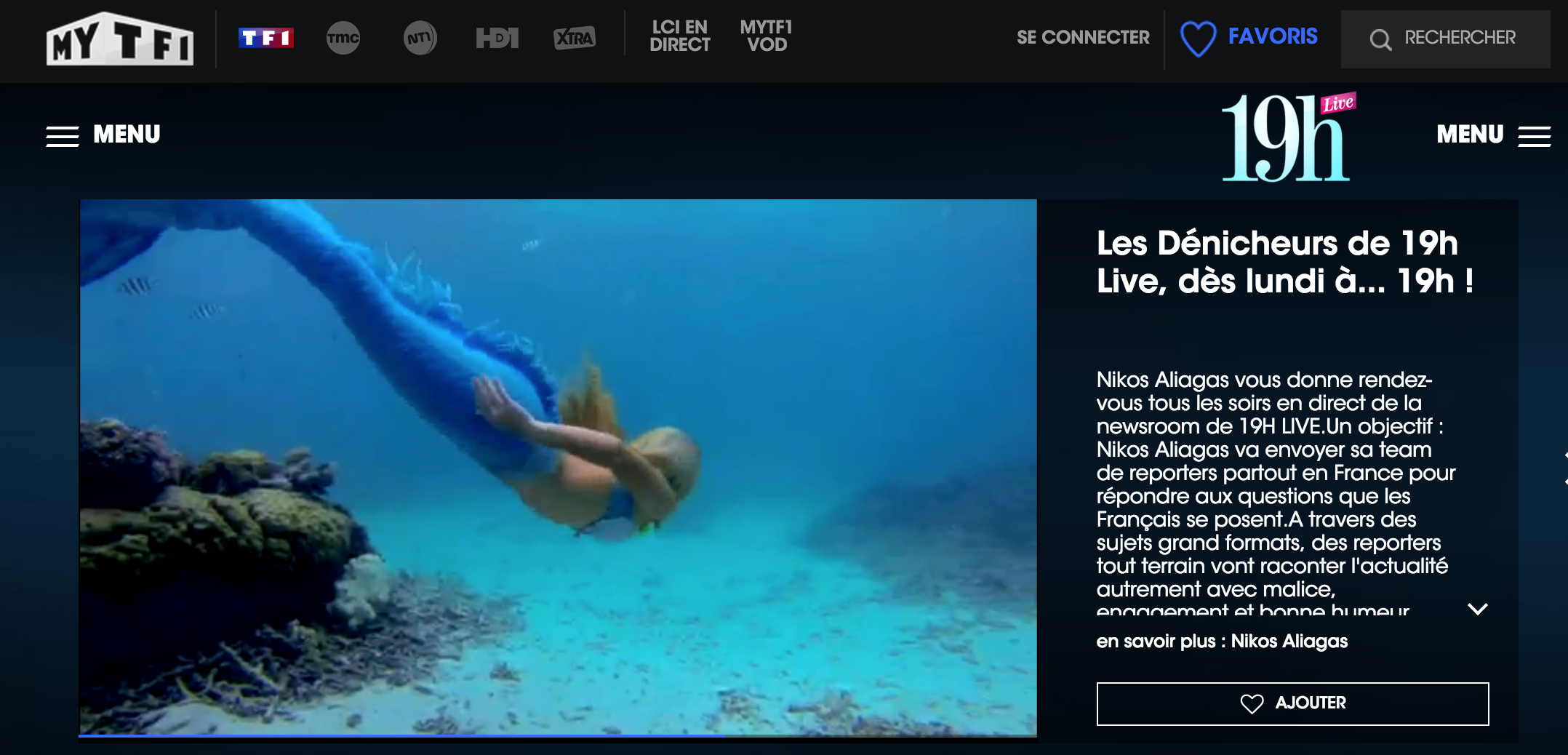 Reportage 19Hlive sur TF1