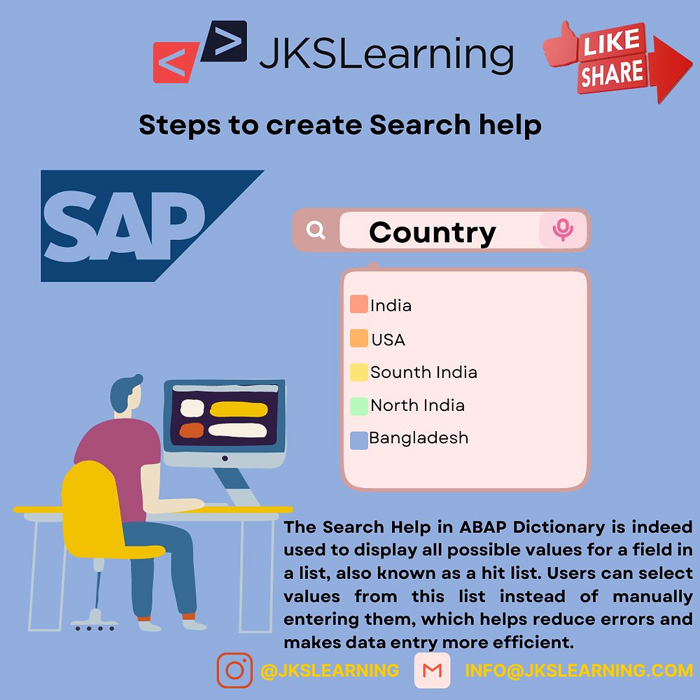 Step-by-Step Guide: Creating Elementary search help in SAP ABAP