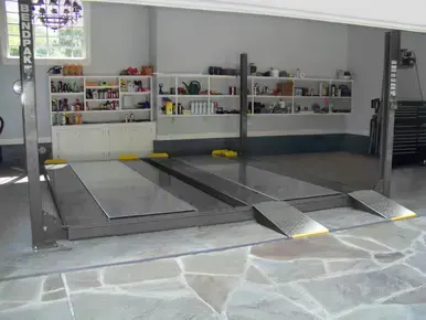 Thumbnail: BendPak HD-9SWX Dual-Platform Four-Post Lift – 9,000 lb, Super Wide, High-Rise