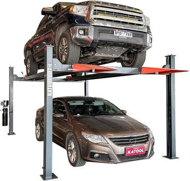 Katool 11,000 lb Four-Post Parking Lift – 84" Rise, 110V, 3.0HP
