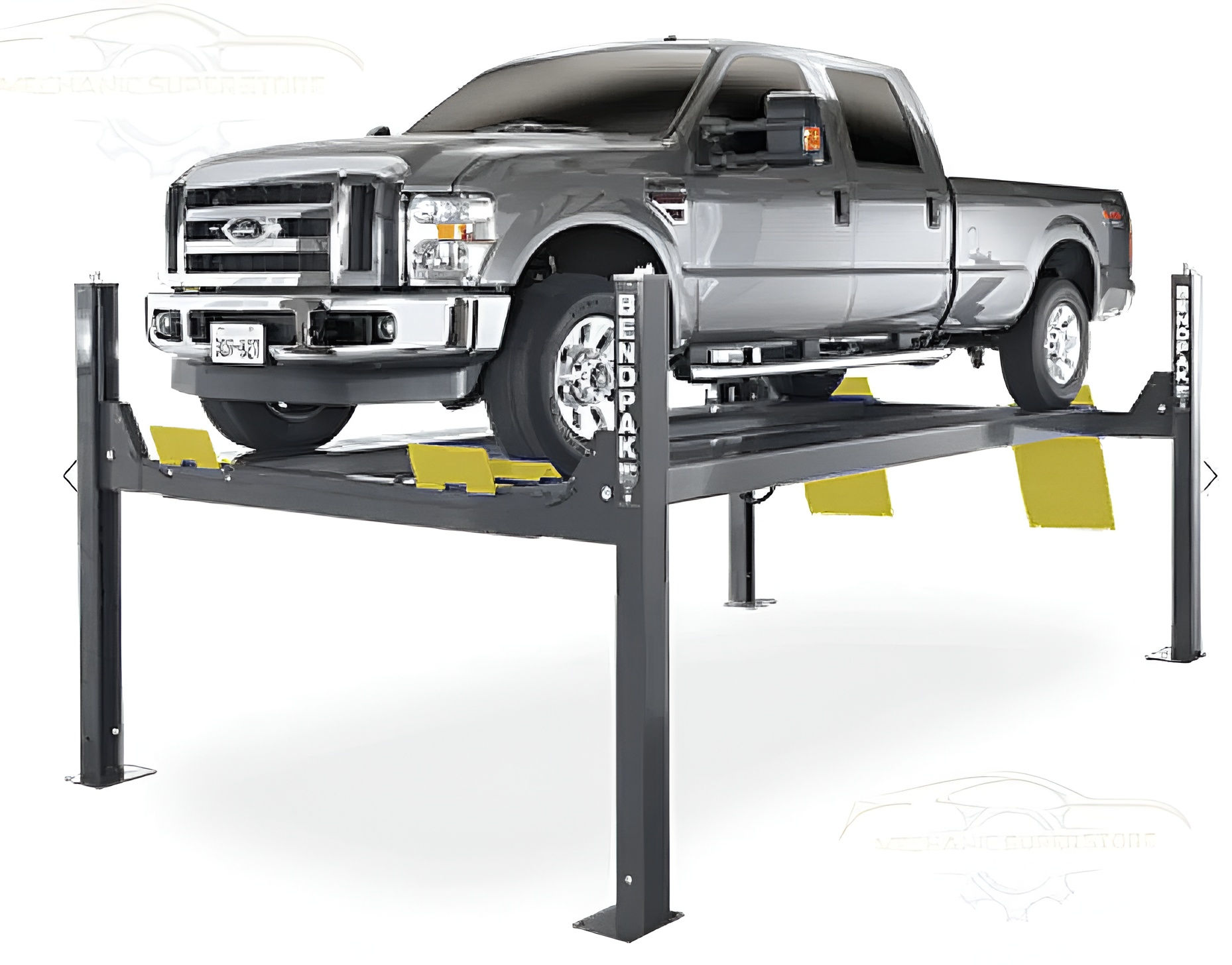 BendPak HDS-14X Heavy-Duty Four-Post Lift – 14,000 lb, Extended Limo-Style