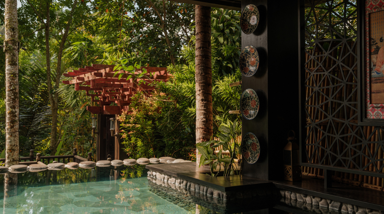 Piscine de l'hôtel Capella Ubud à Bali