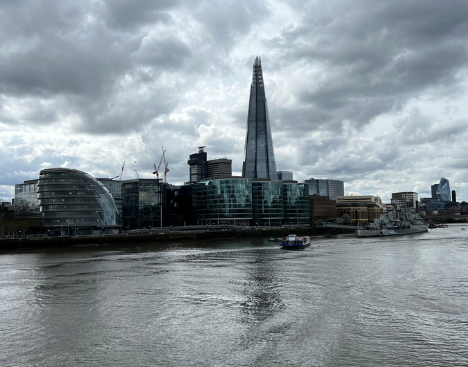 The Shard sous le ciel menaçant de Londres