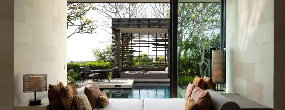 Salon d'une villa à l'hôtel Alila Villas Uluwatu à Bali