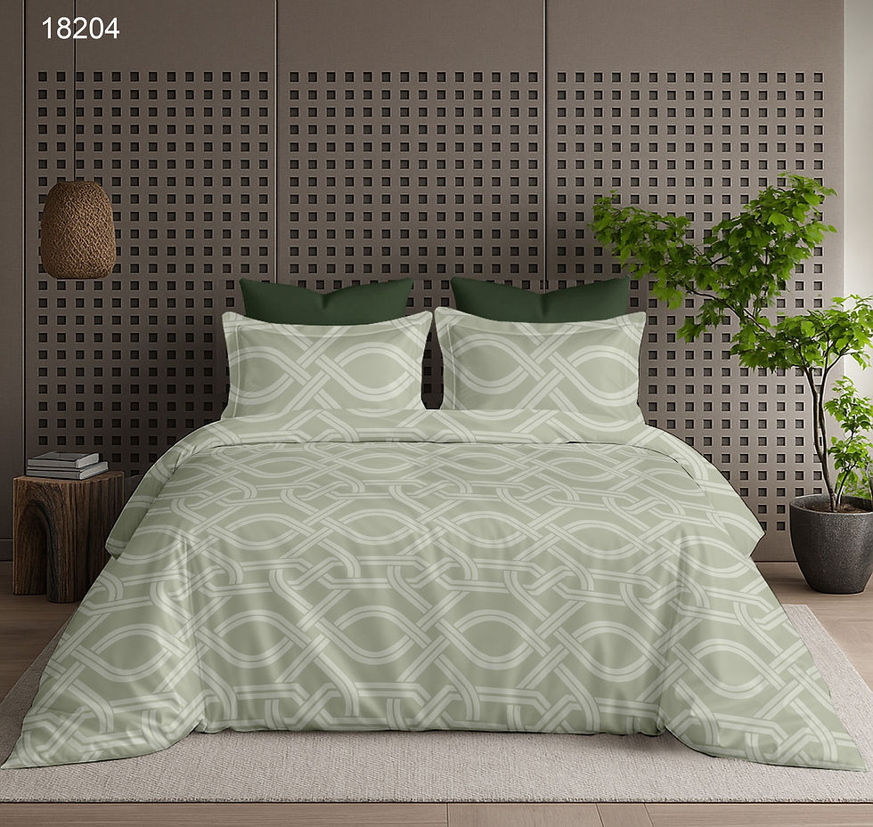 Thumbnail: Decovante Luxe Boho Premium Bedding Set – Timeless Gold Quatrefoil Pattern