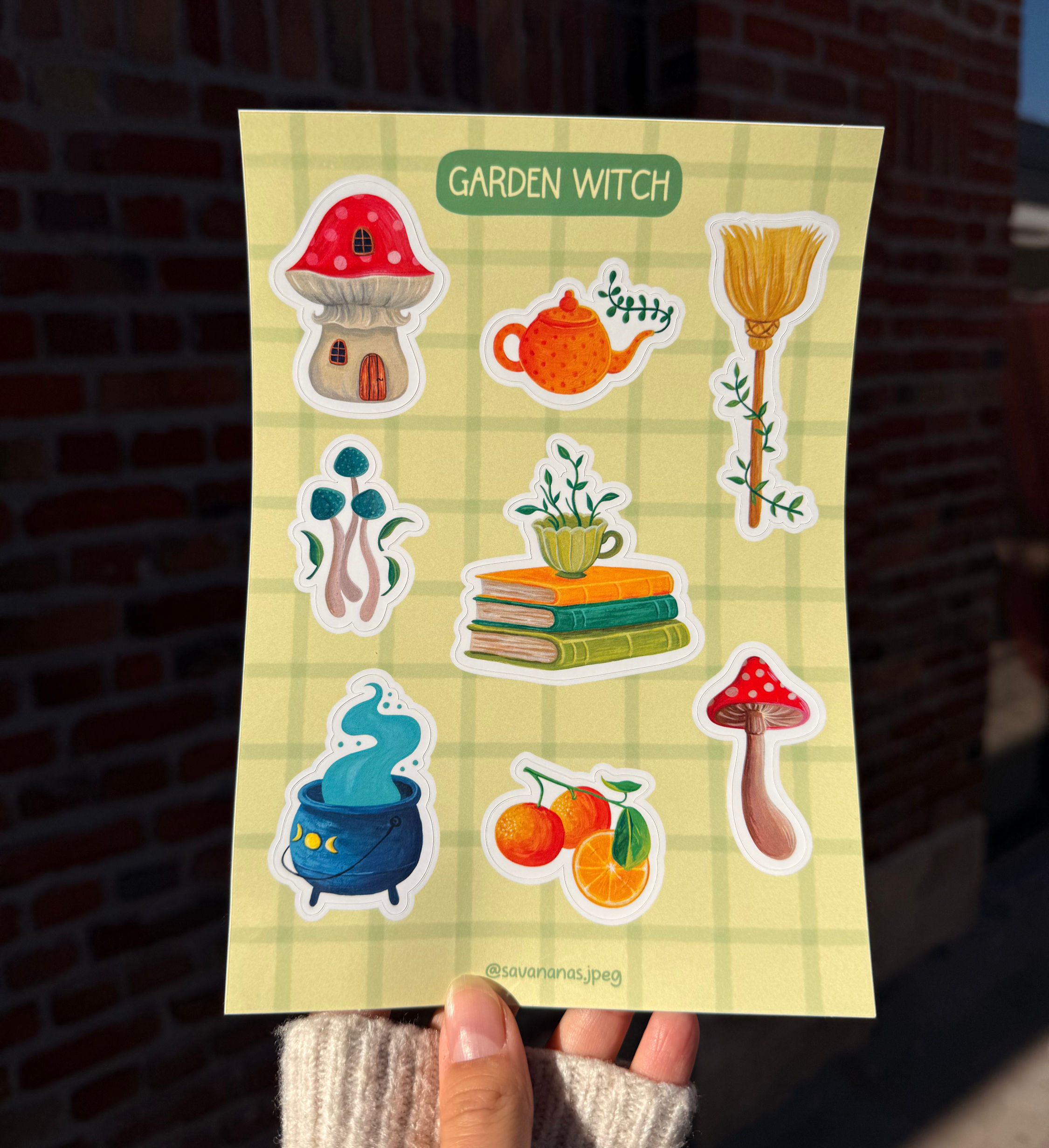 Planche de stickers "Garden witch"