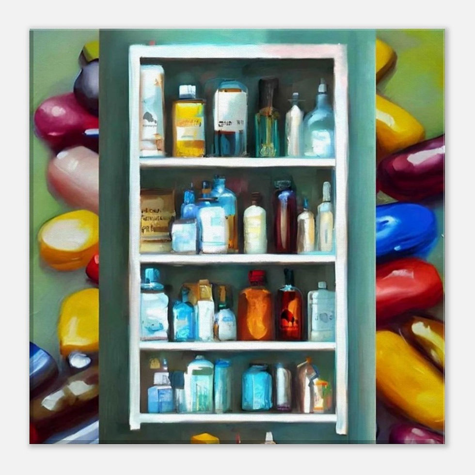 Thumbnail: Jelly Bean Medicine Cabinet Canvas