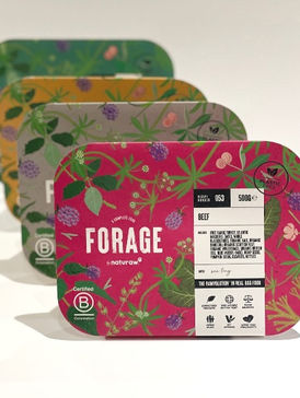 Naturaw dog food Forage packaging