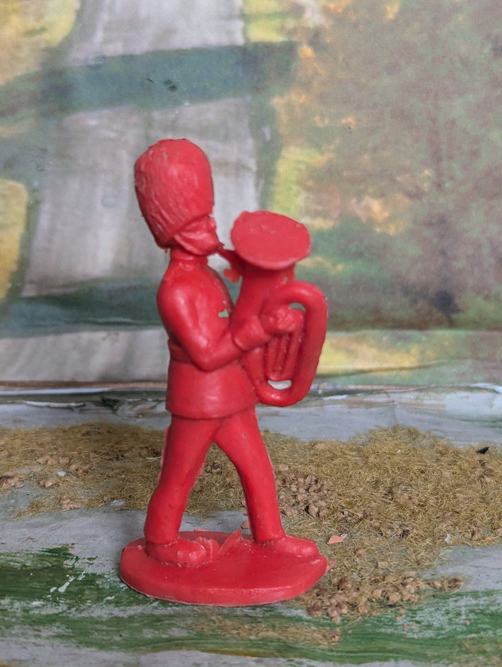 Thumbnail: Charben's Scots Guards Marching Band  54mm Solid Plastic Figures No Paint Ind.