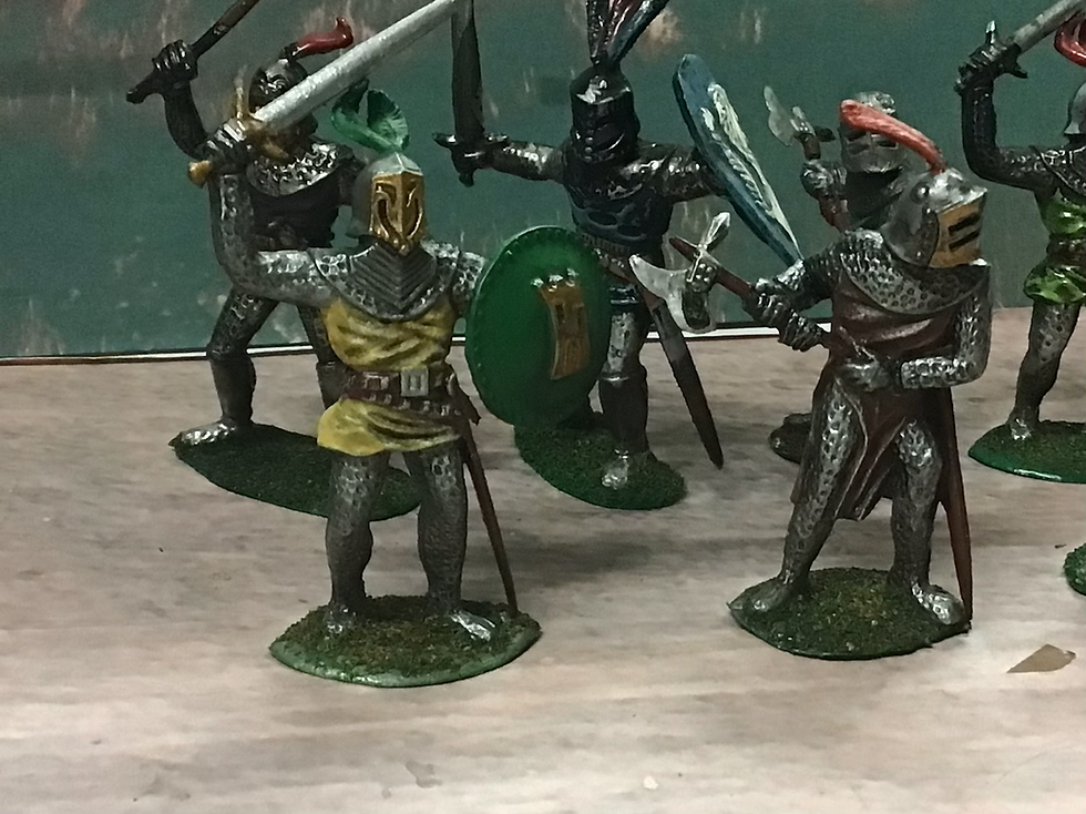 Thumbnail: Vintage Timpo Action Packs Knights x 7 Painted 1/32