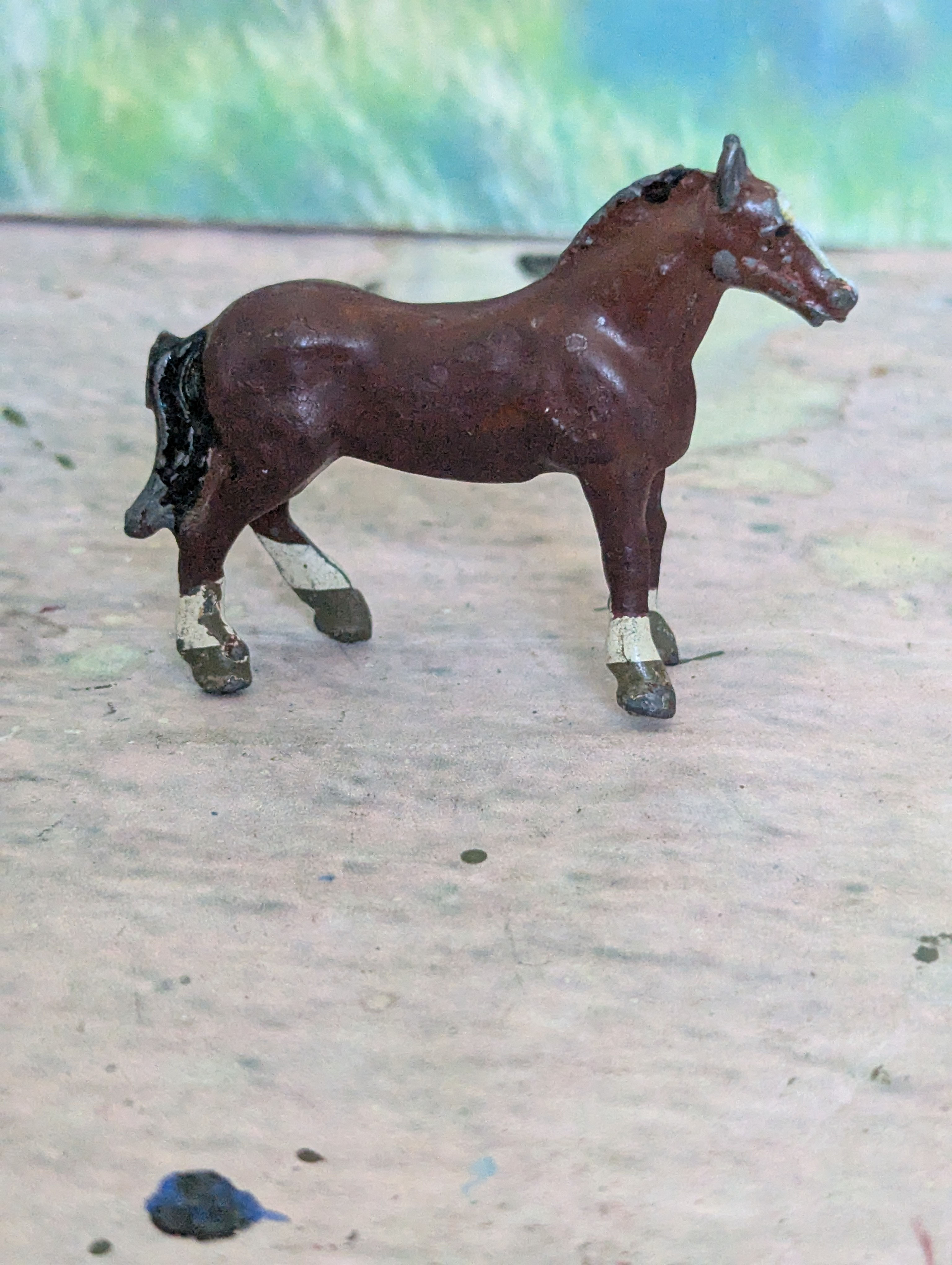 Johillco Lead/Metal Made in England Farm Cart Horse 50mm long