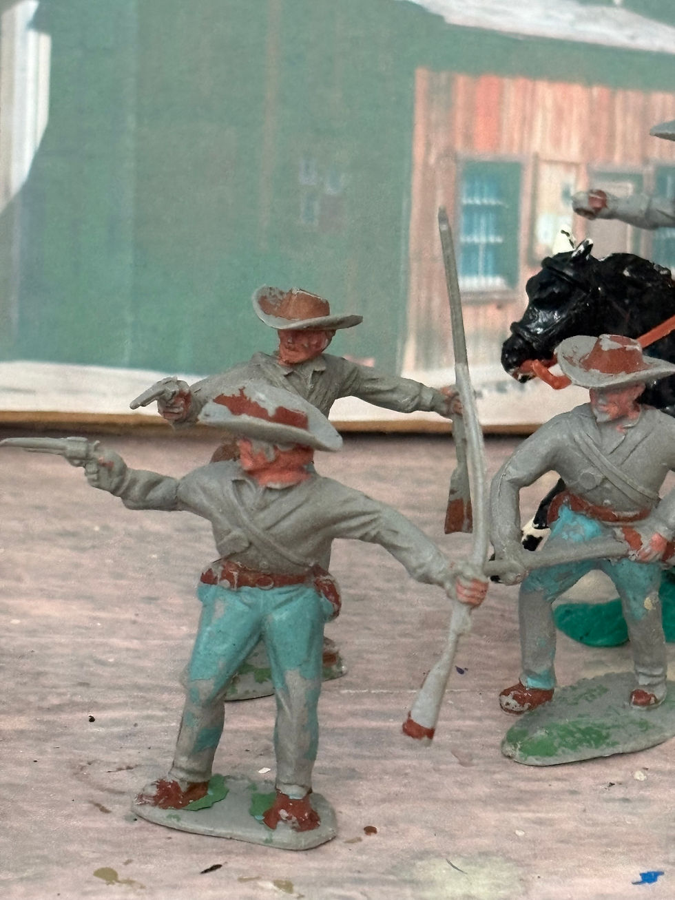 Thumbnail: Timpo/Toyways ACW Confederate Plastic Figures x7