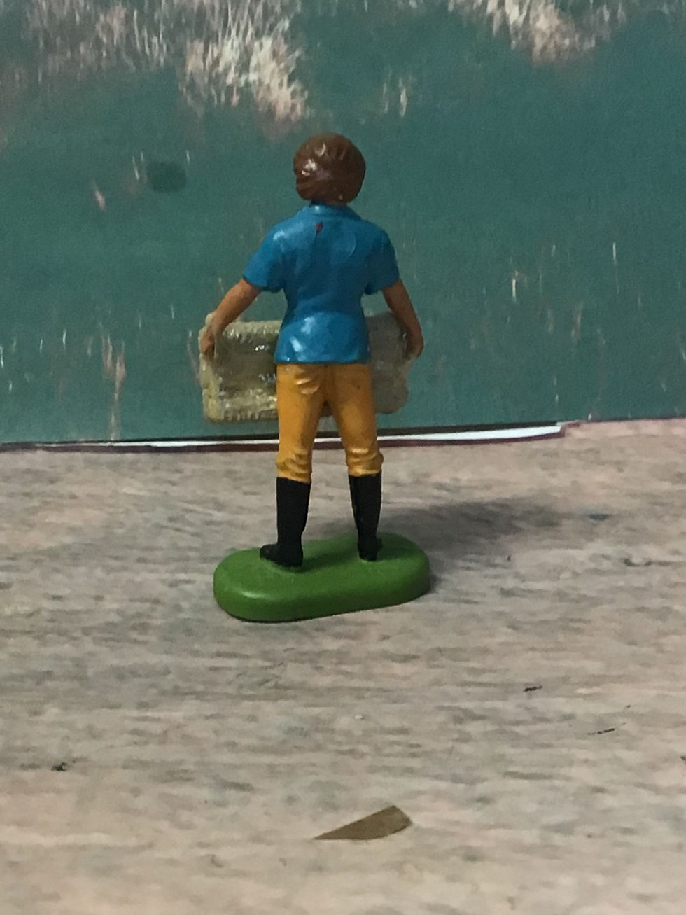 Thumbnail: Britains Ltd Herald Farm Figure Farming Woman with Bale 1986 England
