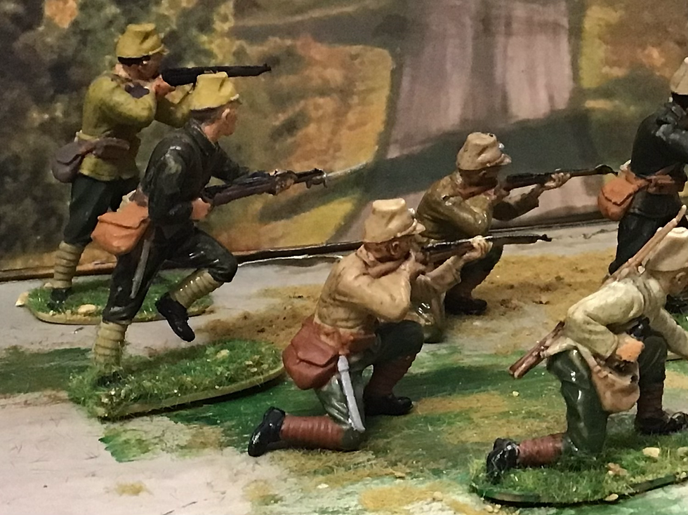Thumbnail: 8 Airfix Japanese Infantry Figures WWII Painted 1/32