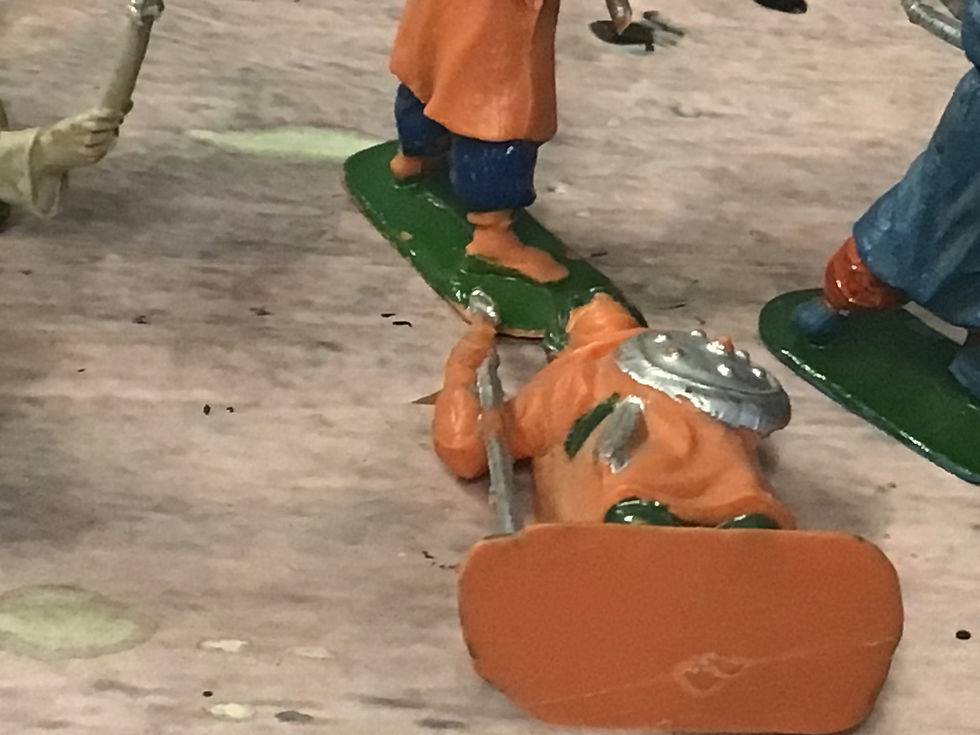 Thumbnail: Jescan Plastic Figures 5 Painted Arab Warriors  70mm