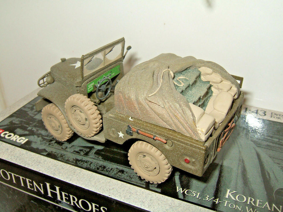 Thumbnail: Corgi US51703  Korean War Series 1  US ARMY  Dodge WC51   3/4 Ton Weapons Carrie