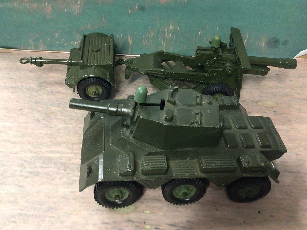 Thumbnail: Vintage Crescent Toys 2154 Saladin Armoured Car Set Boxed