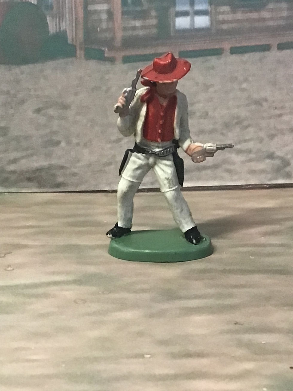 Thumbnail: Britains Ltd Herald Cowboy with Two Pistols Red Shirt no.34