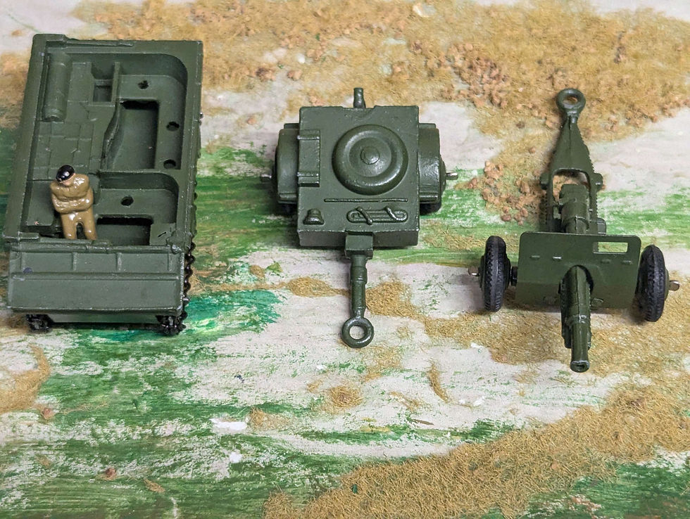 Thumbnail: Dinky Toys Military Light Dragon Tractor, Ammunition Trailer and 18 Pounder Gun