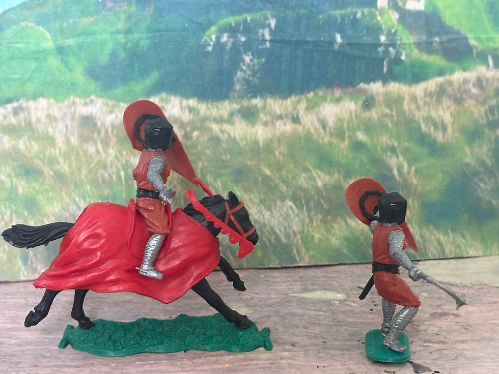 Thumbnail: Timpo Toys Swoppet's  1/32 Plastic Figures Pair of Brown Shield Knight
