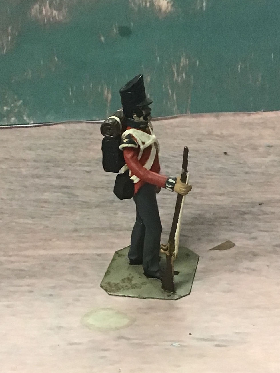 Thumbnail: Vintage Napoleonic Metal Figure 54mm British Redcoat with Musket