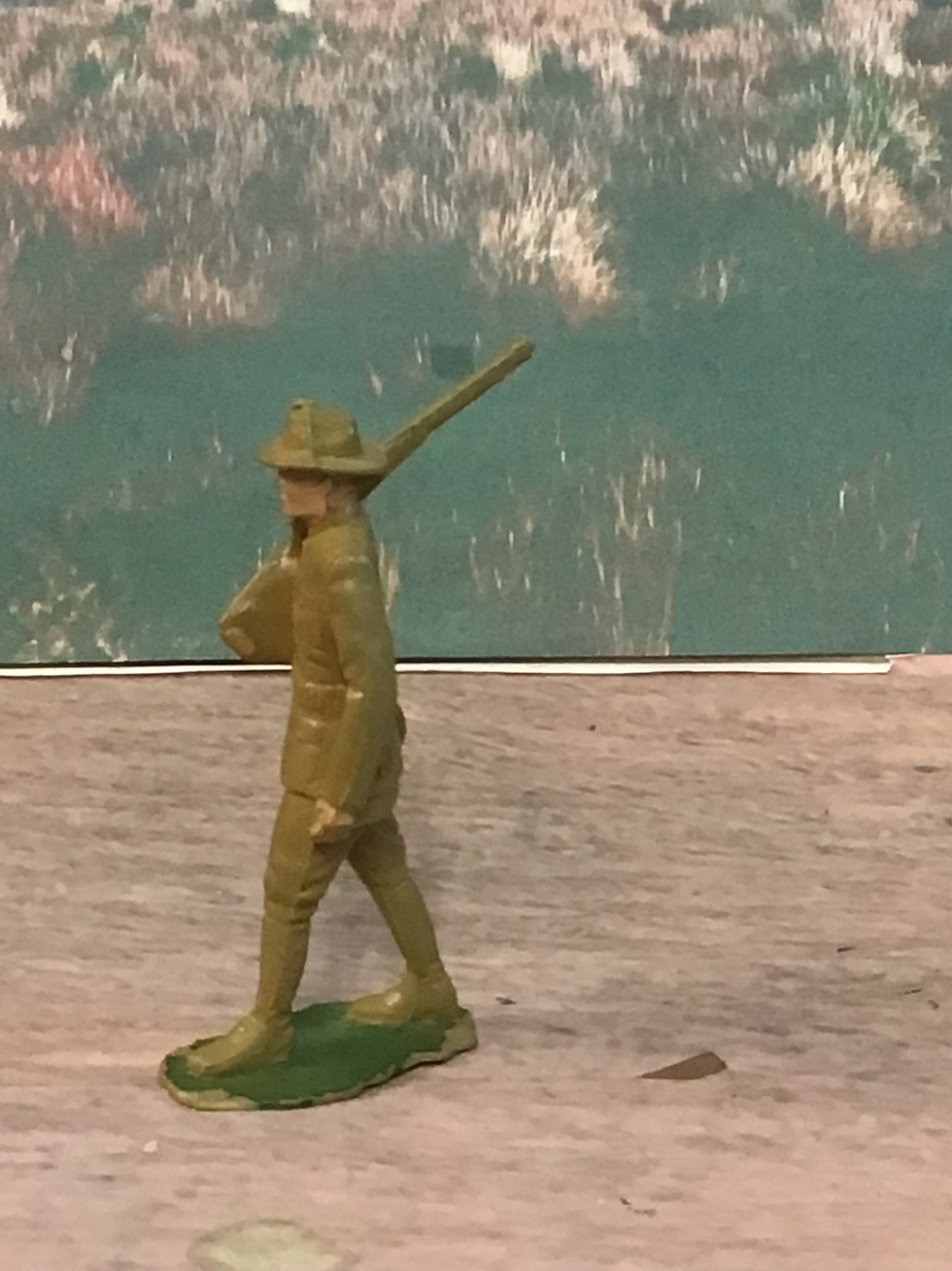 Thumbnail: Marx  Painted Rough Riders Marching With Rifle 60mm