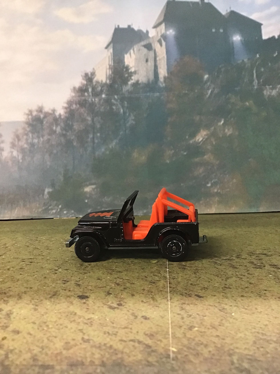 Thumbnail: VINTAGE JEEP CJ-5 SIKU 1053 Black & Orange