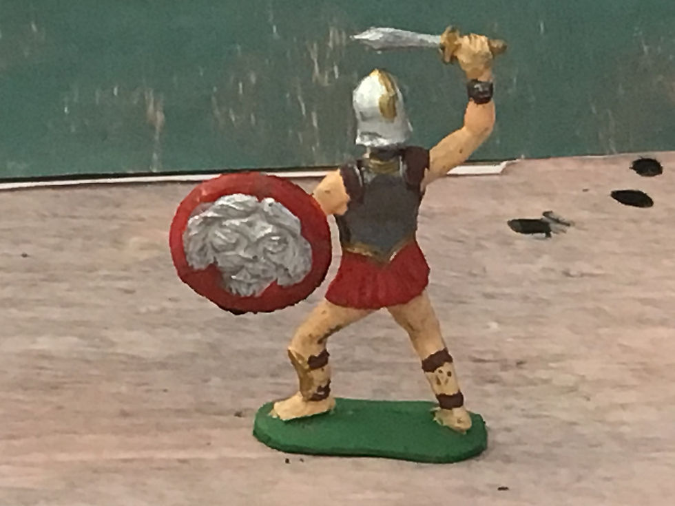 Thumbnail: Charben Roman Soldier 60mm Plastic Figure with Sword Held High