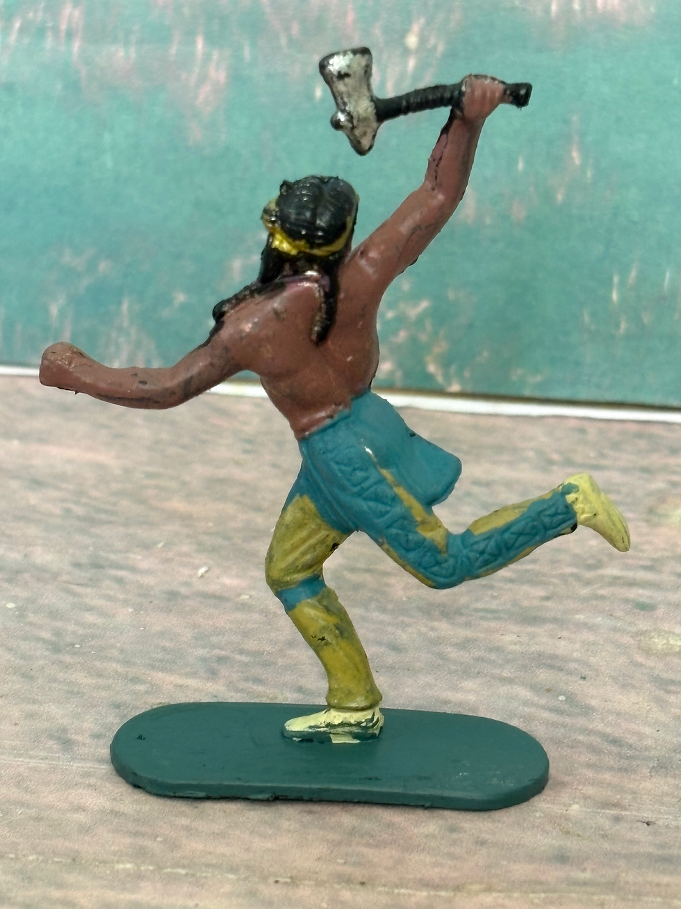 Thumbnail: Painted Rubenstein Cowboys and Native American Indian Ind,