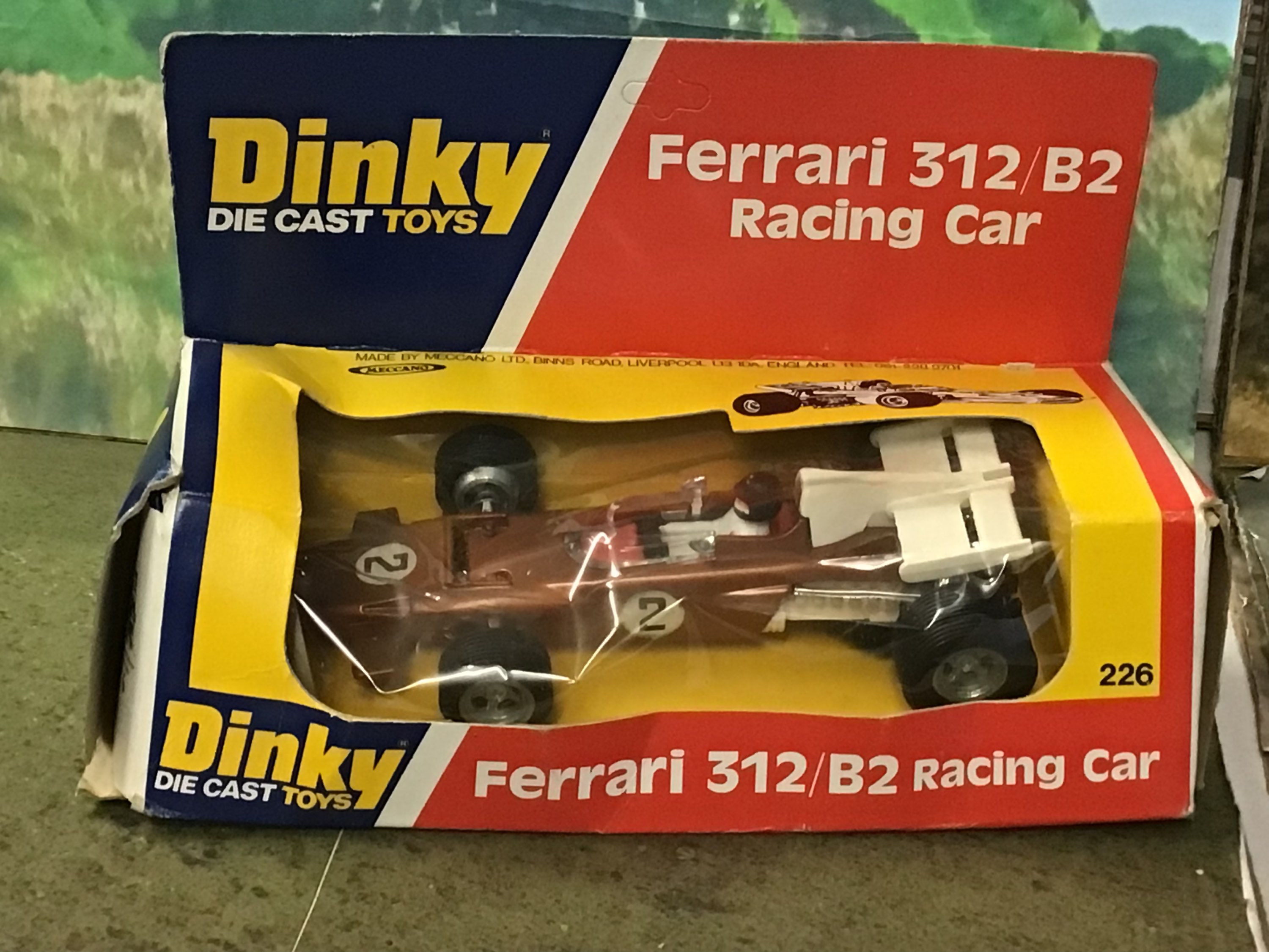 Dinky Toys Meccano 226 Ferrari 312/B2 Racing Car No 2 Original Box.