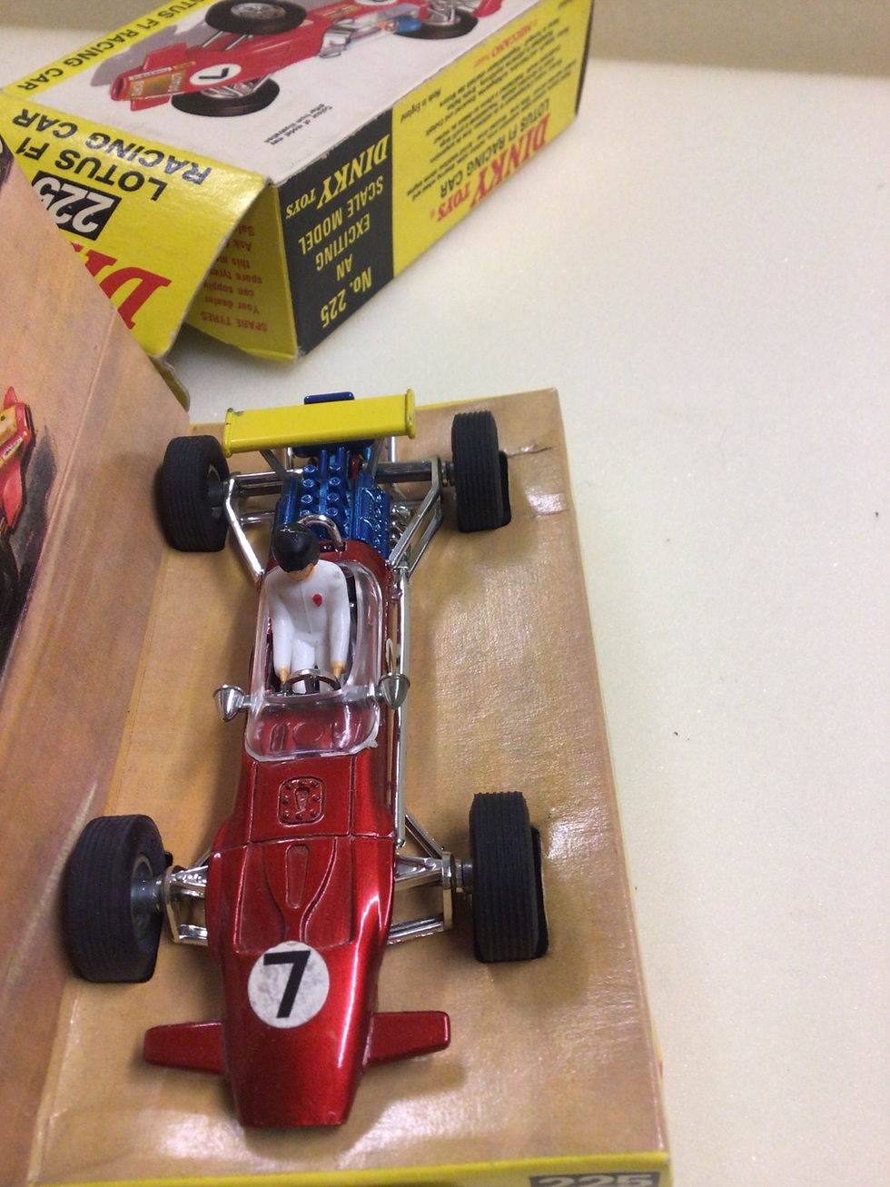Thumbnail: Dinky 225 Boxed  Lotus F1 Racing Car Boxed 1/32