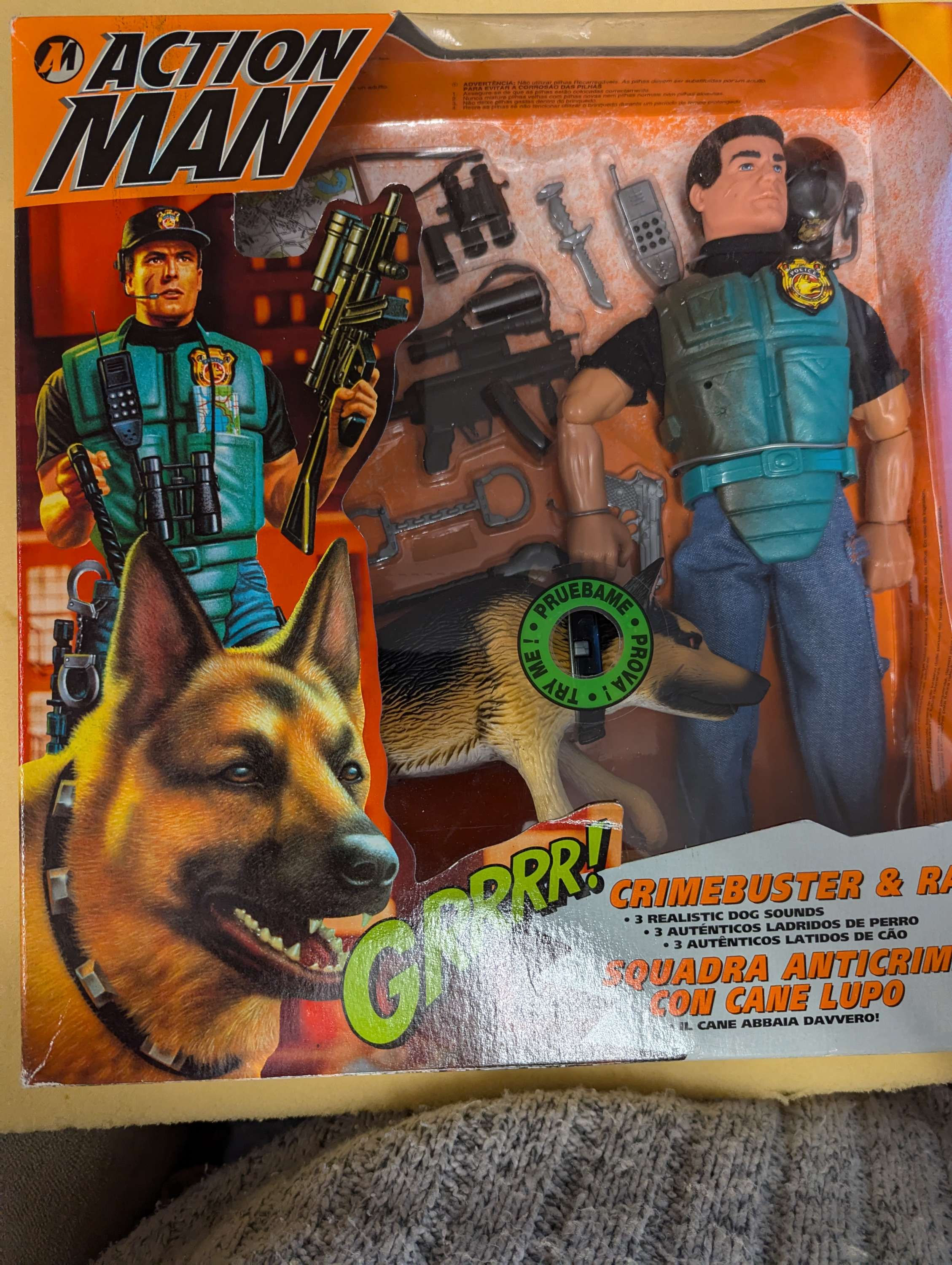 Hasbro Action Man Crimebuster and Raid Action Figure Boxed 1995