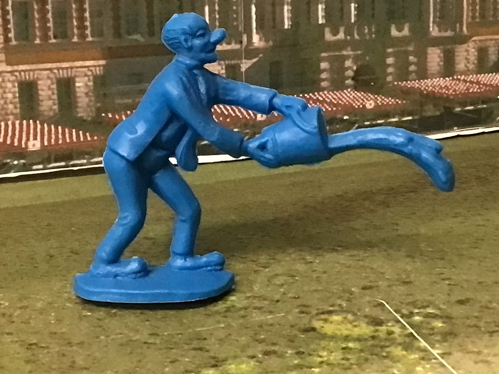 Vintage Charbens Circus Figures Clown Throwing Water 60mm