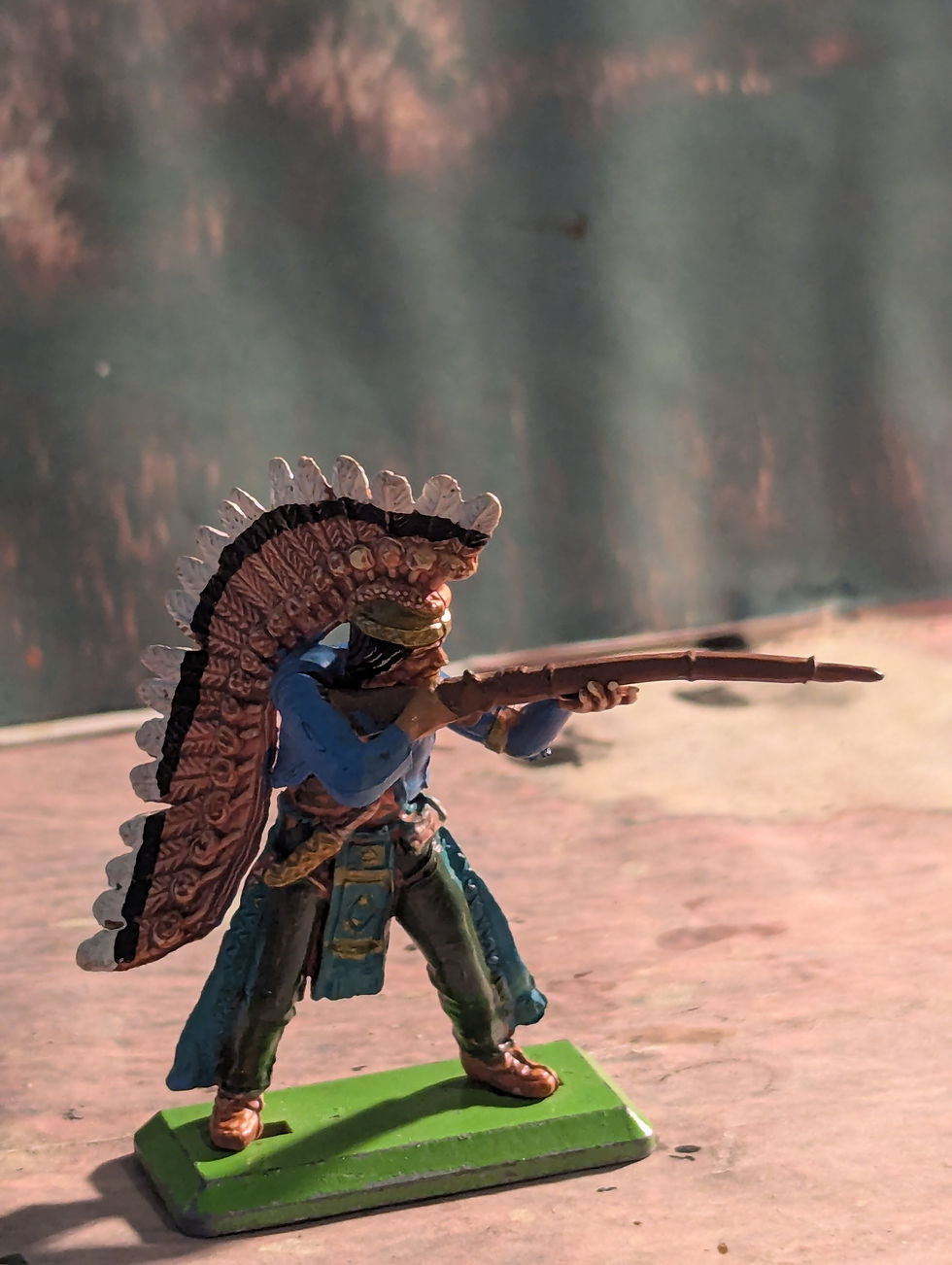 Thumbnail: Britains Deetail Native American and Apache Figures Made in England Ind.