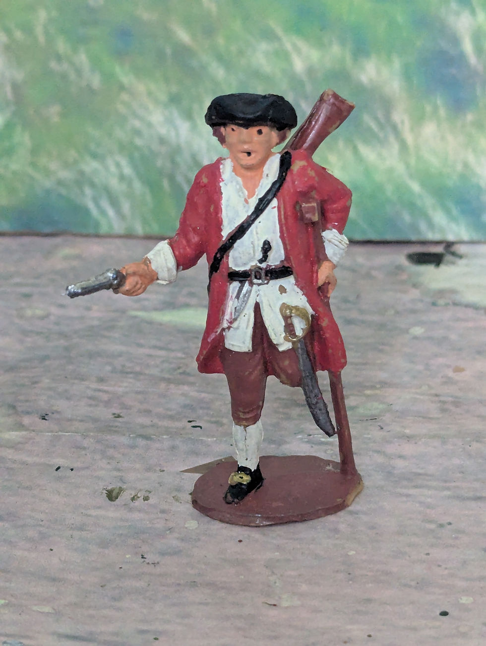 Thumbnail: Charben 54mm Painted Pirate With One Leg 1970's