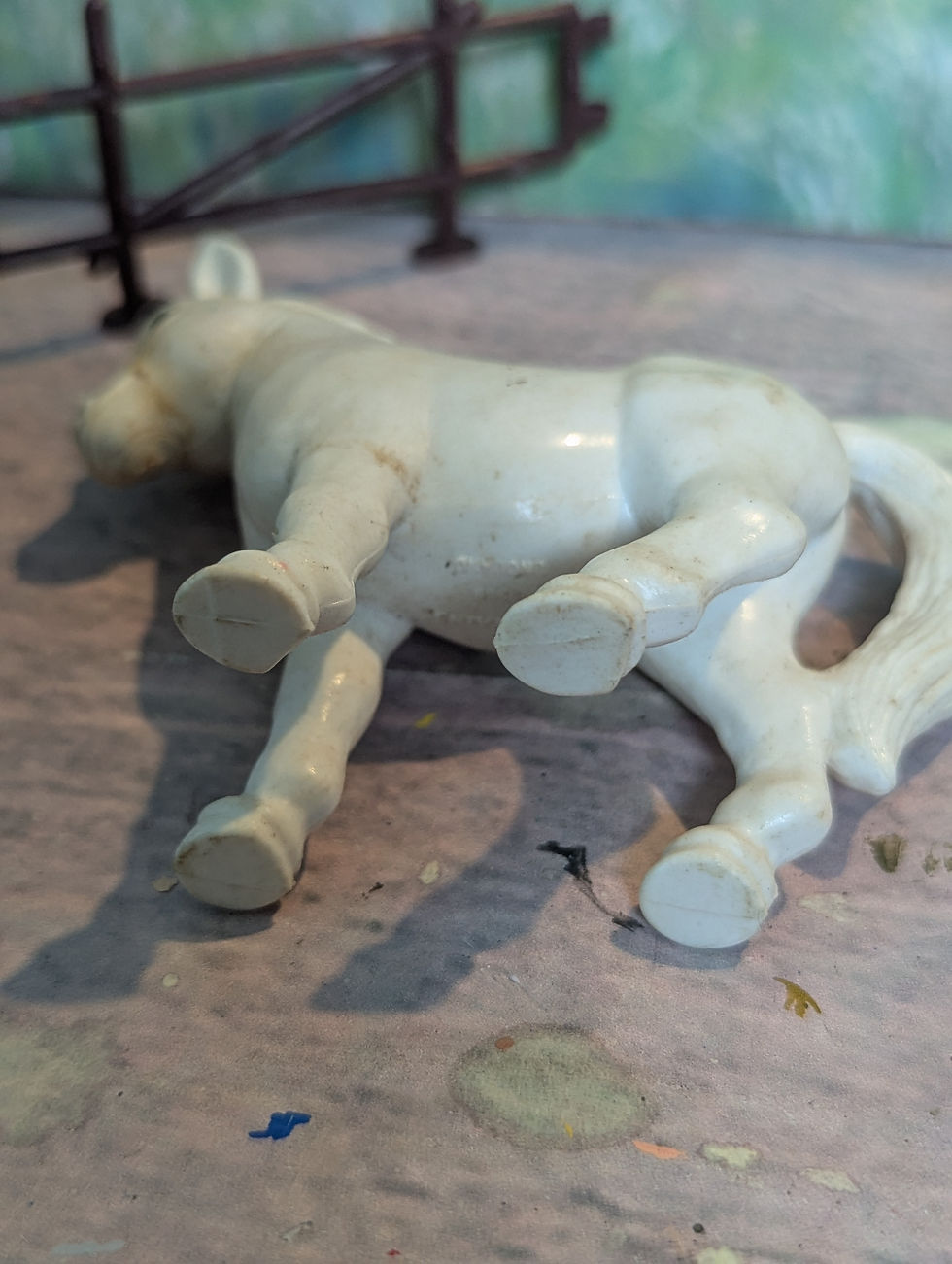 Thumbnail: Britain's Ltd Toy Little Pony Horse Figure White 3 Inch 1988